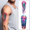 12pcs Temporary Tattoo Colorful Realism Octopus Robot Jellyfish Seahorse For Back Men Women