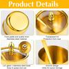 Stainless Steel Seasoning Jar Set with Glass Lid Spoons Kitchen Condiment Pots for Serving Sugar Pepper Salt Spice Kruidenpotjes