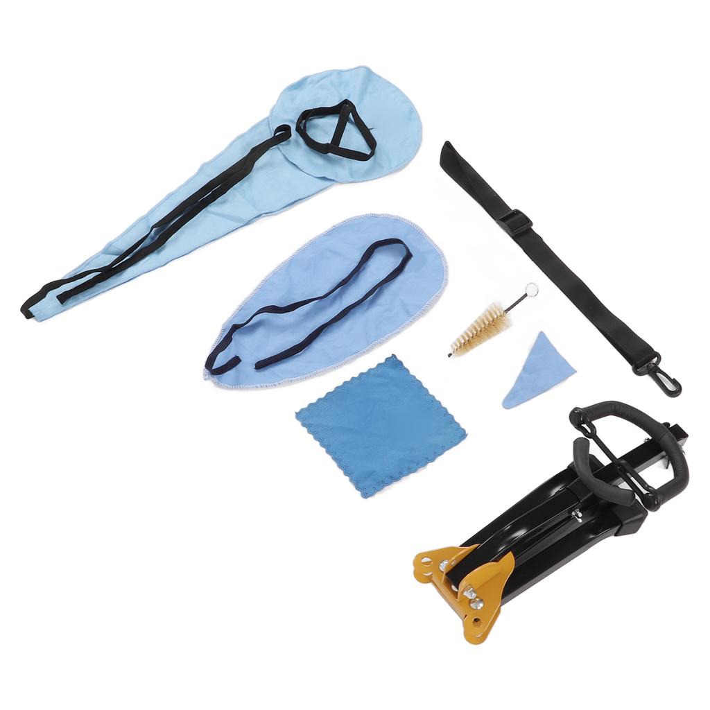 Alto Sax Stand Set Metal Holder Rack Saxophone Cleaning Kit Portable Saxophones Accessories