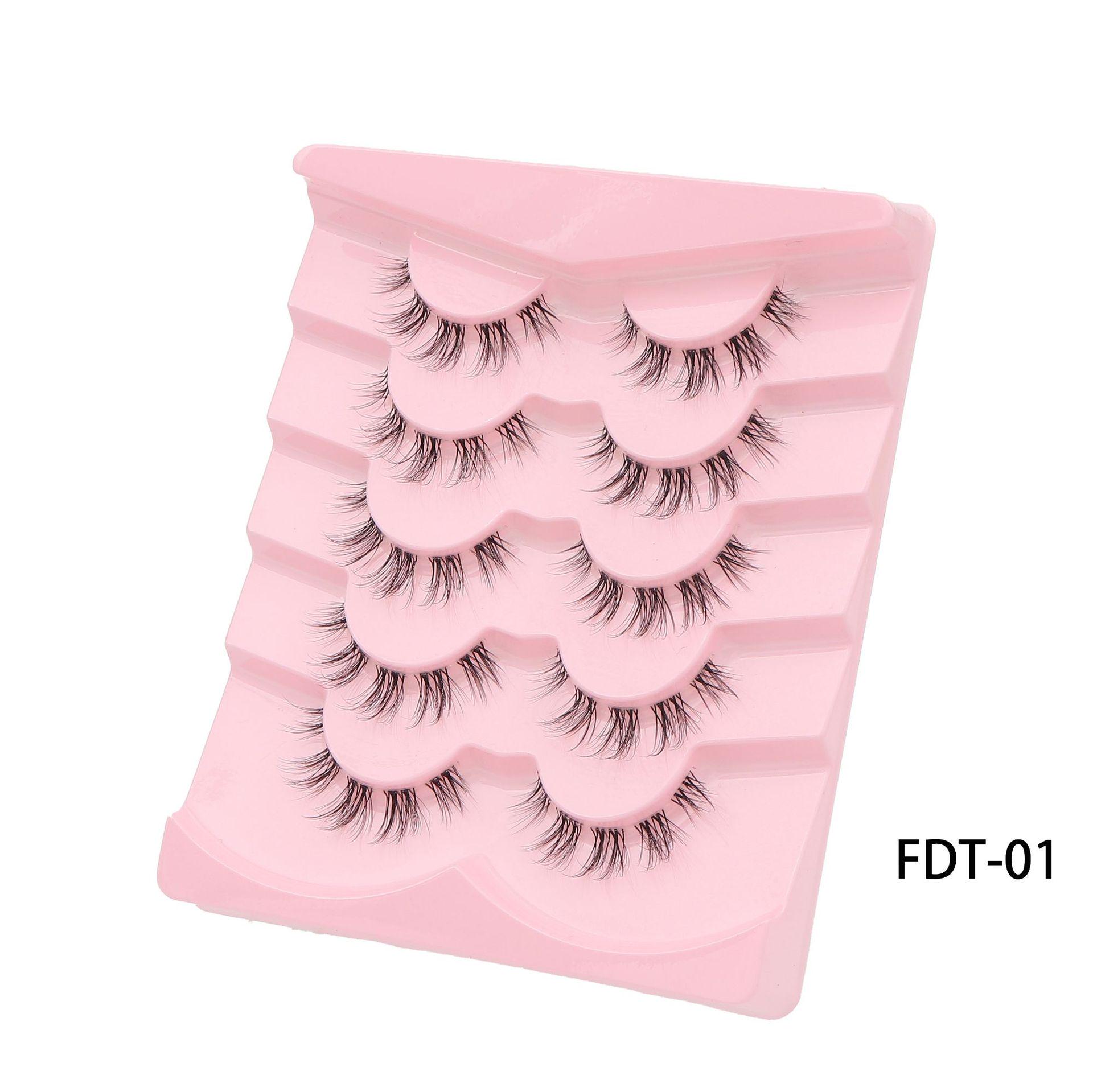 

3D Transparent Band Faux Eyelashes - Natural Curl & Cross-Border Style