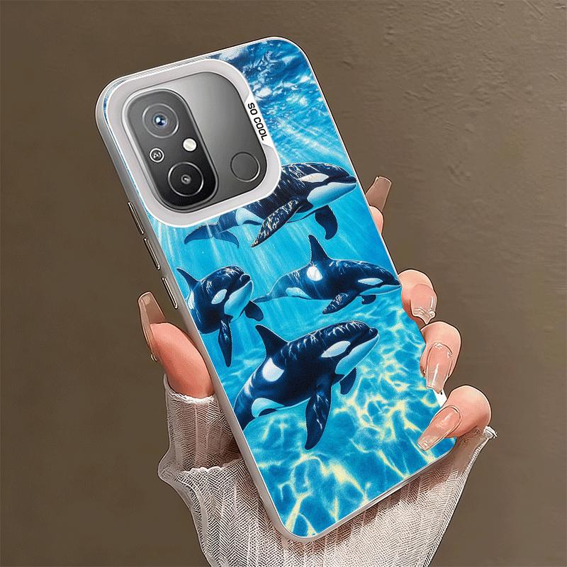 Orca Ocean Pattern Shockproof Phone Case for Xiaomi Poco X7 X6 X5 X3 Pro F7 Ultra M8 Redmi 15C 15 14C 13C 12C 10C 13 12 10