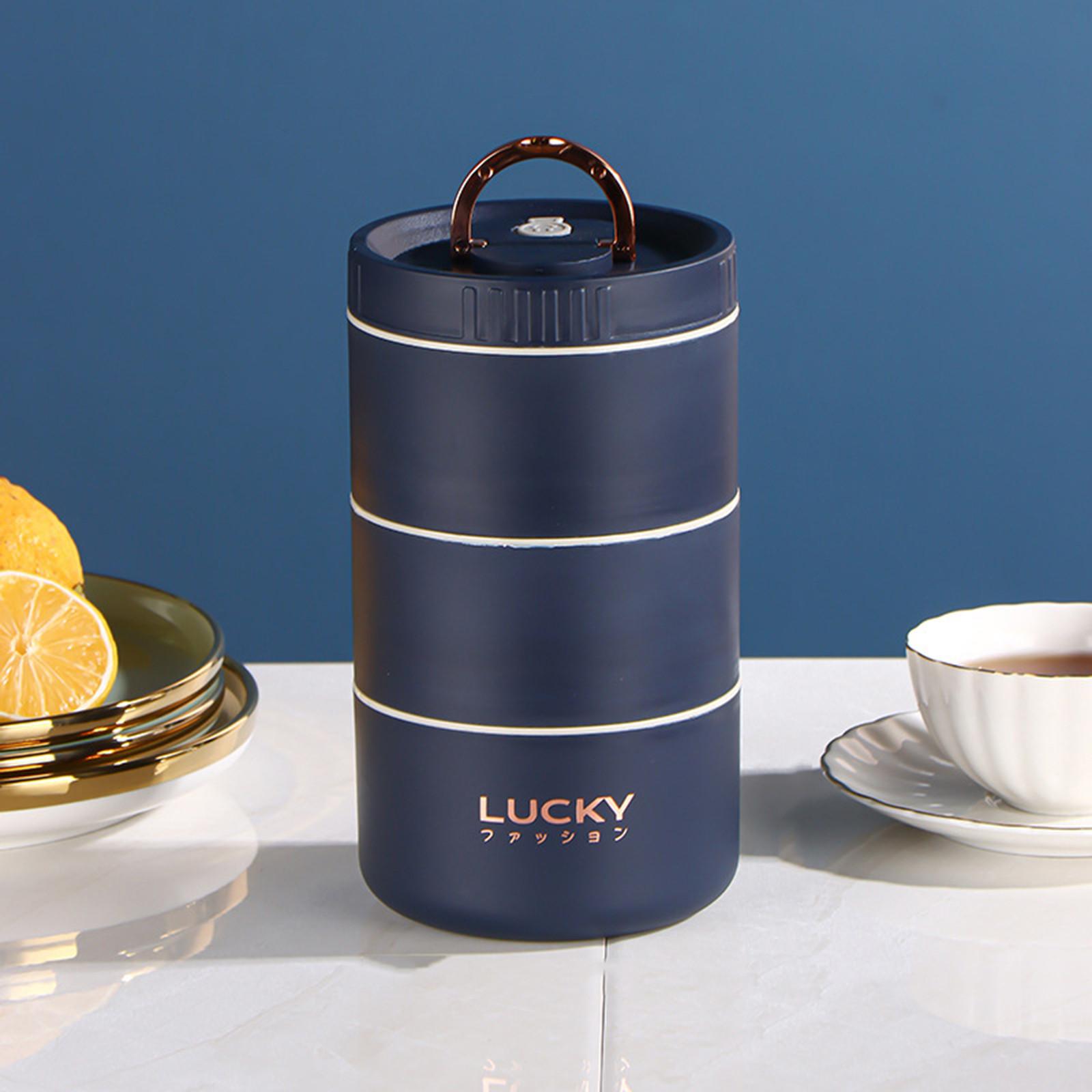 

Термальный ланч-бокс Bento Box Портативный изолированный контейнер для ланча Штабелируемый герметичный пищевой контейнер из нержавеющей стали One Size