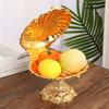 Luxury Storage Tray European Inspired Shell Pedestal Fruit Bowl Zinc Alloy Materials for Formal Dinners Casual Snacking Storage