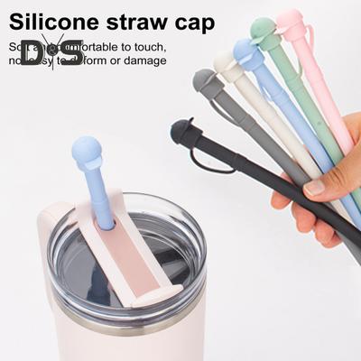 Silicone Straw Cap Dust-Proof Reusable Straw Toppers for Cups Leak Proof Splash Proof Straw Cover Fits Various Cup Eco-friendly Straw Accessory