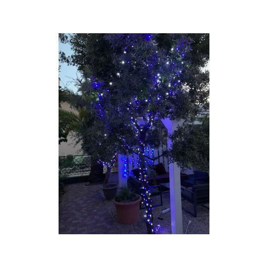 Guirlande Lumineuse - Non Spécifié - 34m - 750 LED Blanches Et Bleues - Clignotante - Extérieur