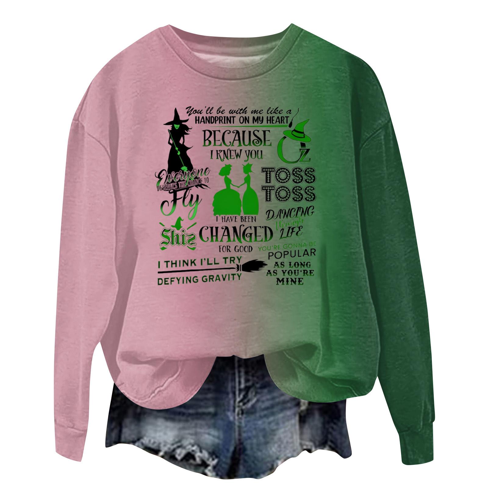 

Женская модная повседневная футболка с рукавами реглан и принтом ведьмы с круглым вырезом L чёрный