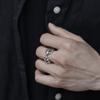Cross Creed Series Medieval Iris Ring European and American Open Ring Flower Ring