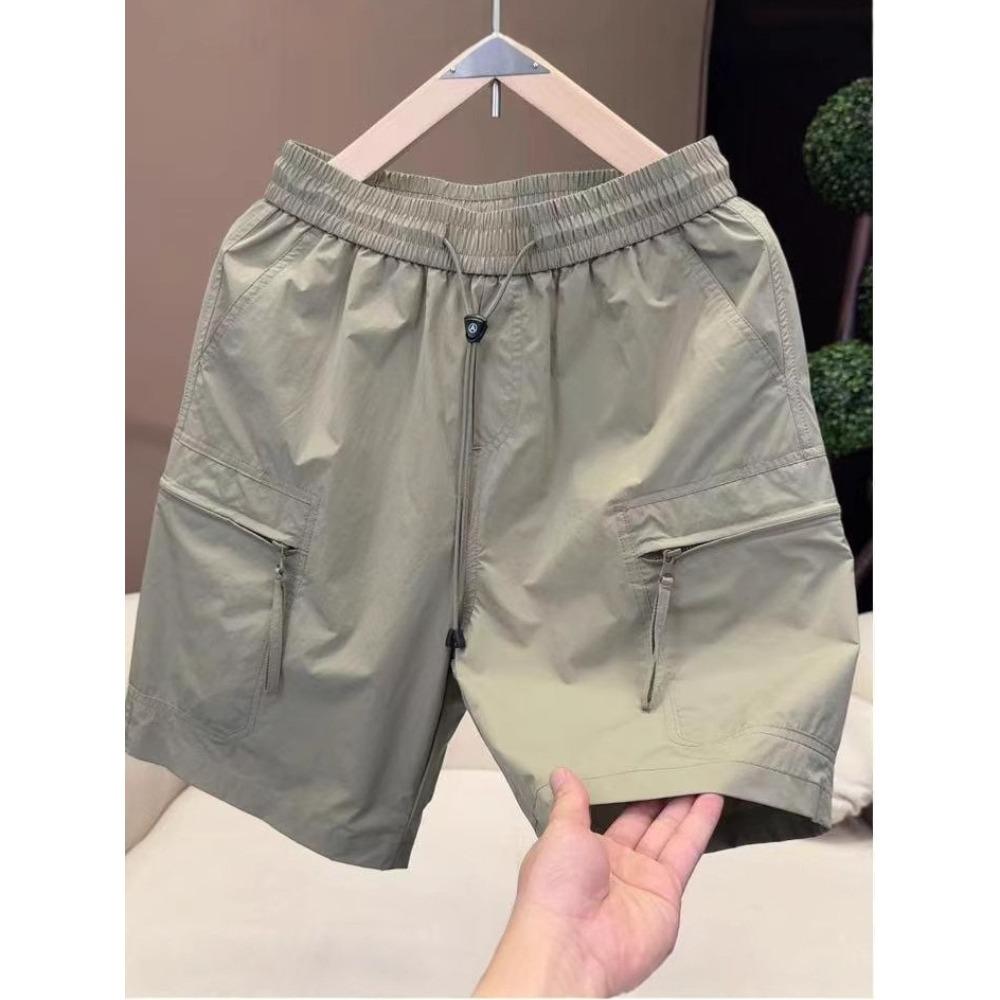 Fashion Streetwear-inspired Cargo Shorts, Bright Green Relaxed Fit Shorts, Breathable Shorts for Urban Styling & Warm Weather