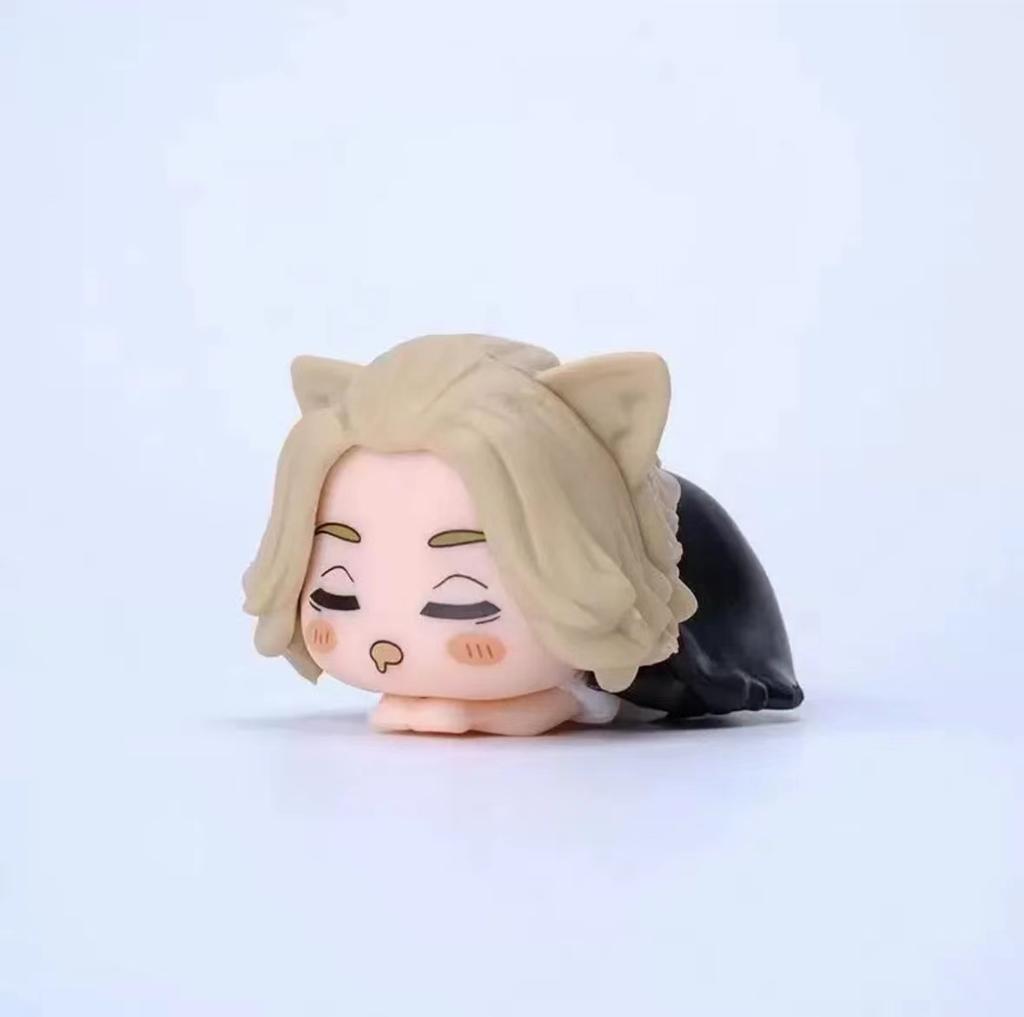 Tokyo Revengers Takemichi Mikey Baji Chifuyu Kazutora Cat Sleep Ver Figure Figurine Anime Model Dolls Ornaments Gift
