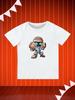 Round Neck Printed Pattern Pullover Short Sleeve Kids Tops Real Steel Robot