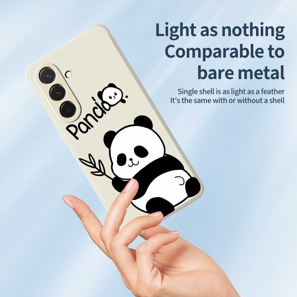 For Samsung Galaxy A36 5G Case Panda Pattern Printing Straight Edge TPU Phone Back Cover