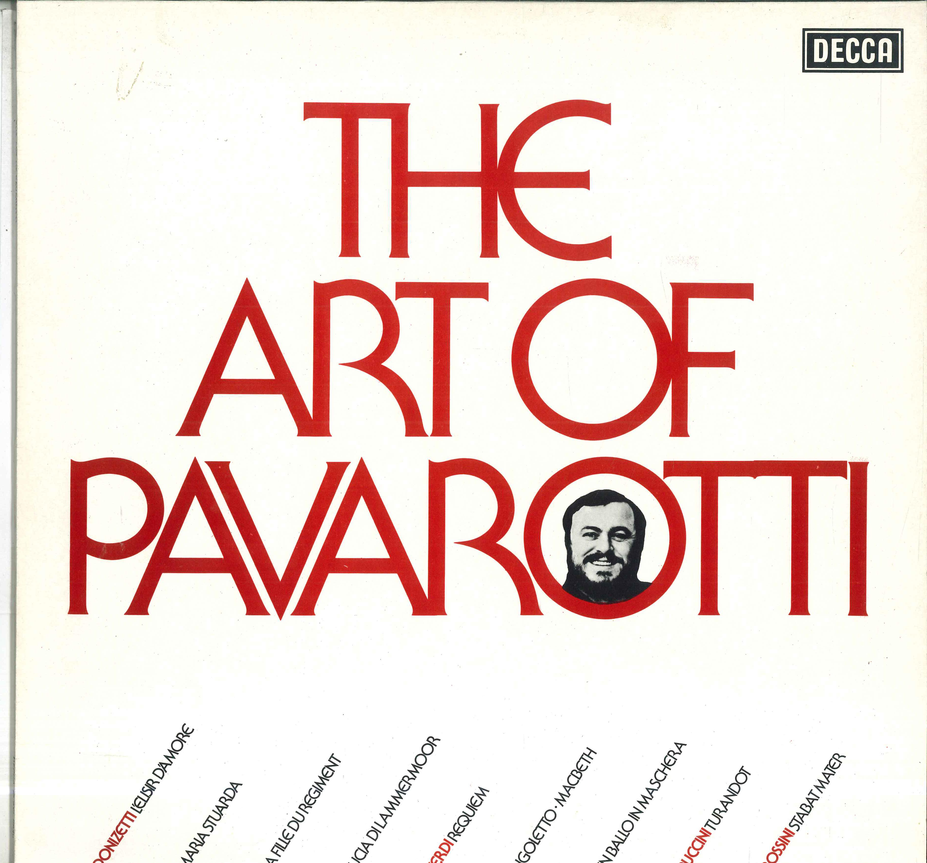 

LP Record LUCIANO PAVAROTTI The Art Of Pavarotti SXL6839 DECCA UK Classical Used