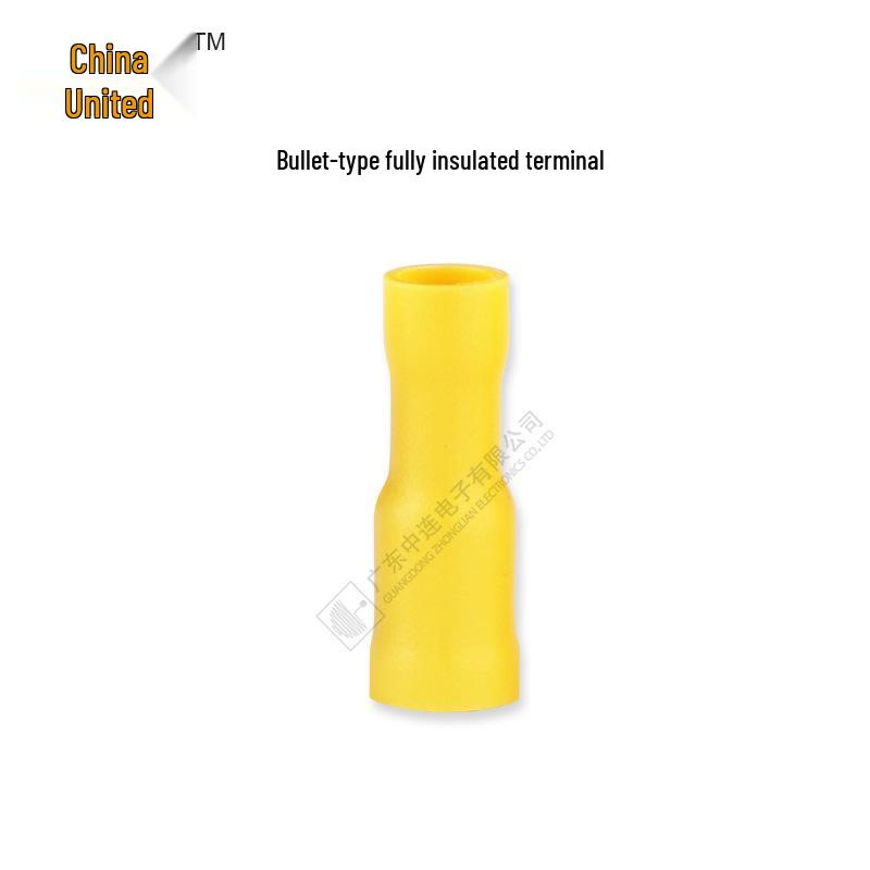 Zhonglian Cold Press Blue PVC Bullet-Type Pre-insulated Crimp Female TerminalSocket