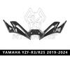 Aerodynamic Winglets Pneumatic Front Fairing Wing Lower Wing Cover Protector Motorcycle Spoiler for Yamaha YZF R3 R25 2019-2024