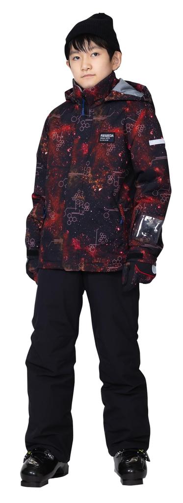 ONYONE RES77003 Red x Size 160 Kids' Snowsuit, Black,