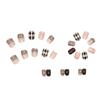 Artificial Nails Sweater Plaid Wear Nails Japanese Ins Style Temperament Nail Art Caramel Diamond Plaid Fashion Whitening Nail Art