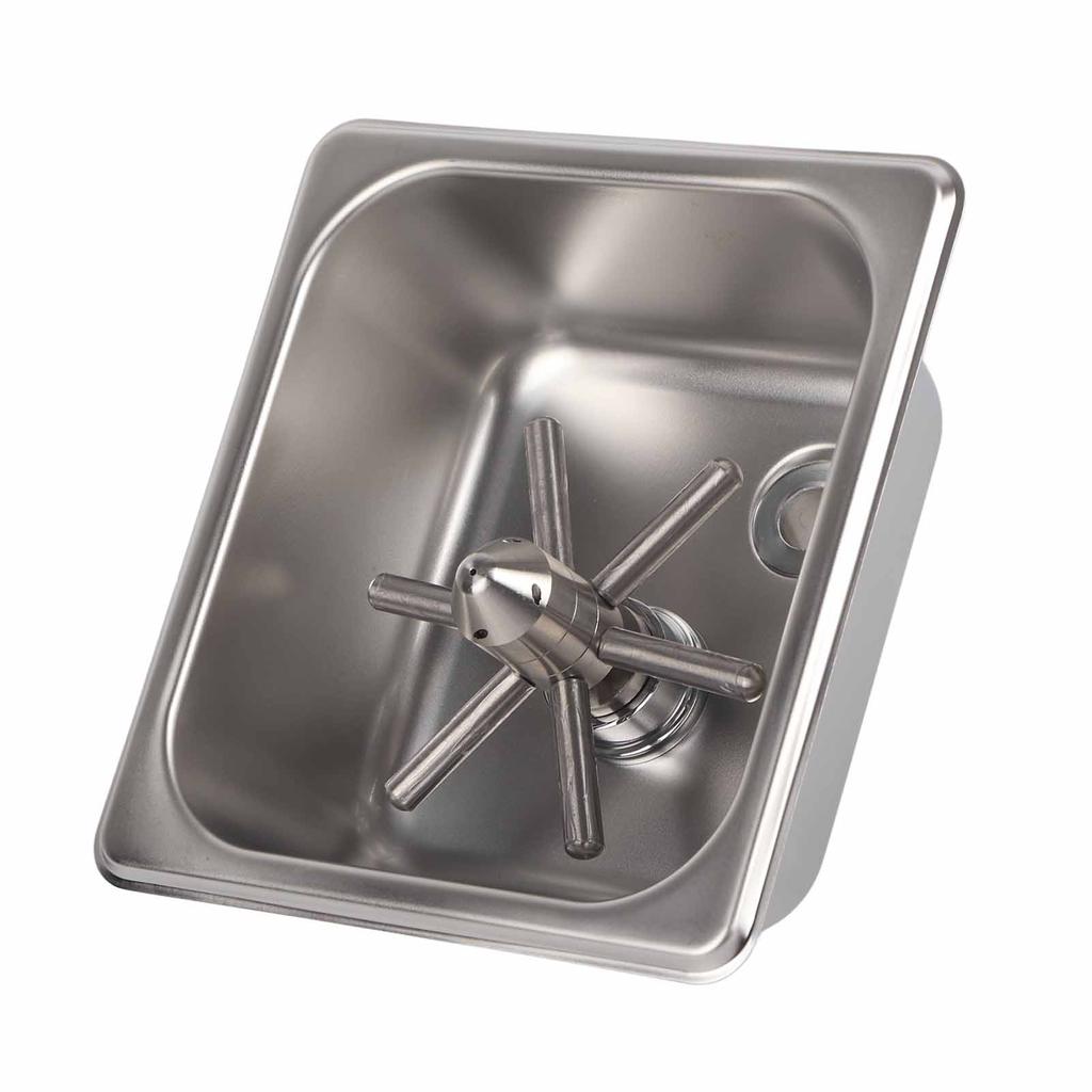 Płuczka do szkła w zlewie kuchennym, myjka do szklanych kubków ze stali nierdzewnej do hotelowego baru, kawiarni