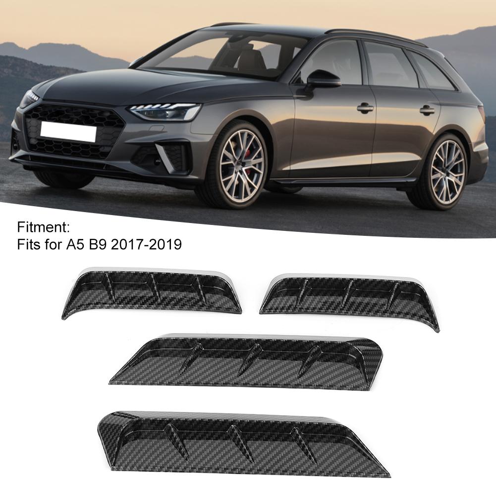Carbon Fiber Style Headlight Vent Eyebrow Headlamp Taillght Protective Cover Fits for A5 B9