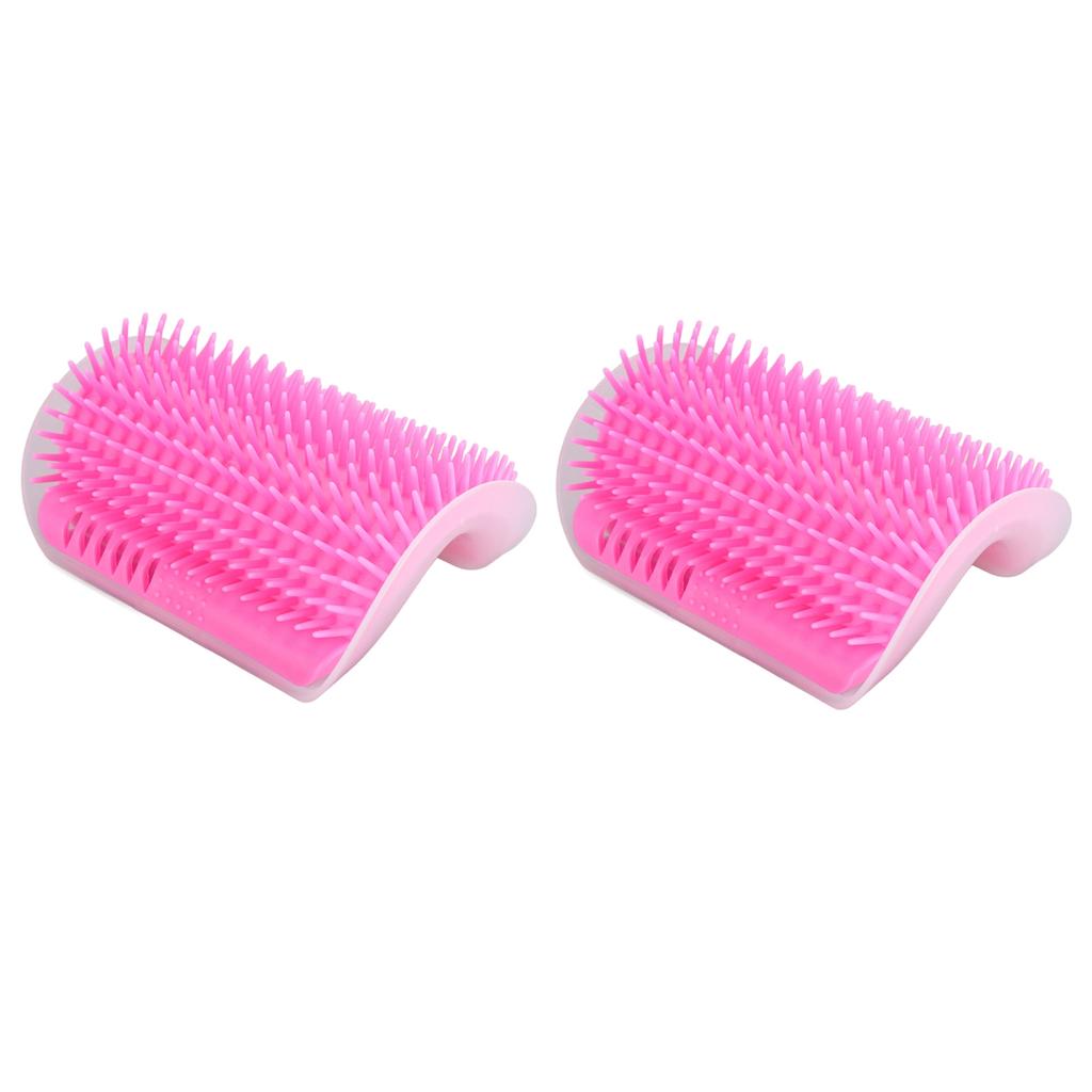 2PCS Self Grooming Cat Brush Interactive Toy Soft Cat Wall Corner Scratcher Massage Combs with