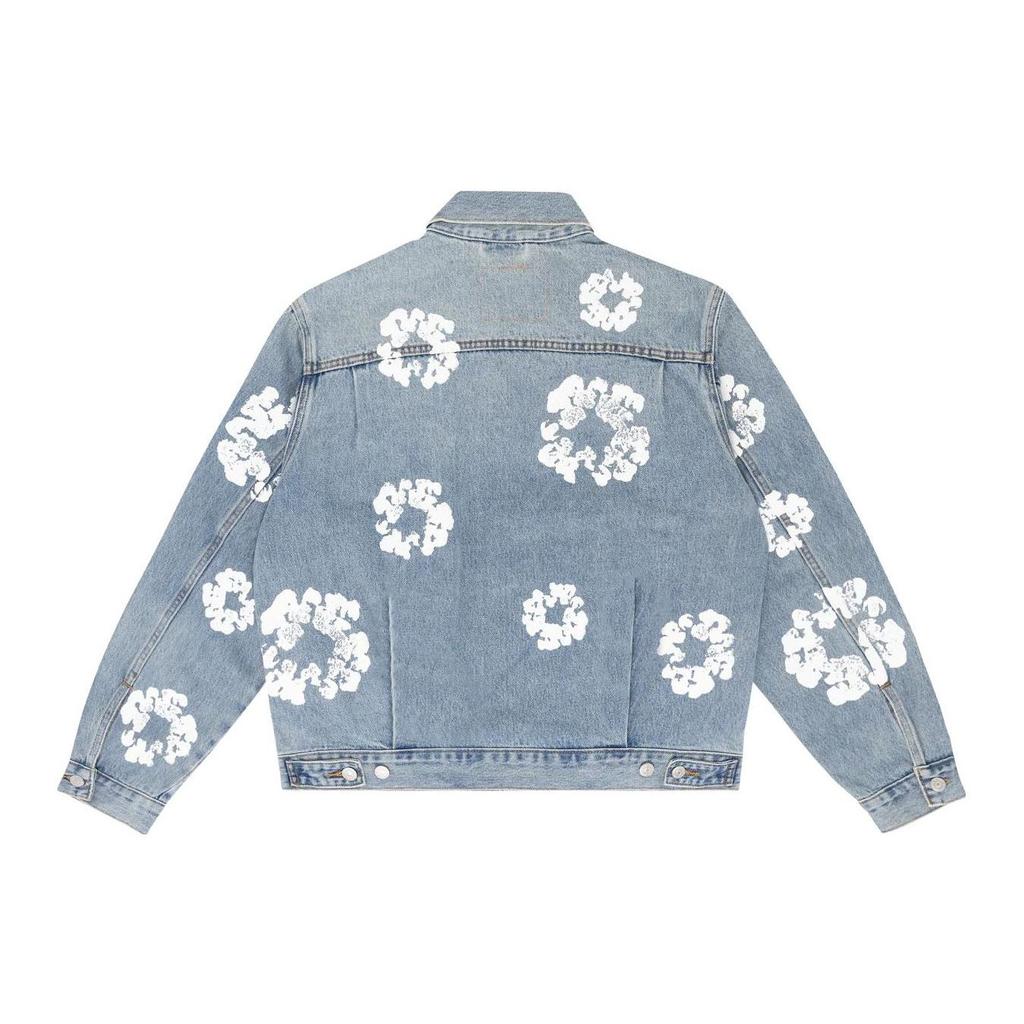 Denim Tears Cotton Wreath Denim Jacket Blue Unisex Outerwear 802-0003-30