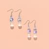 Creative Resin Mineral Water Bottle Dangle Earrings for Women