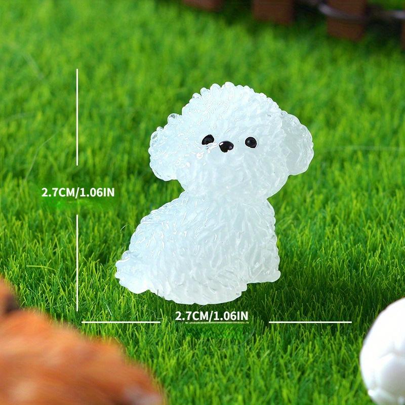 5 Pièces Chien Mignon Brillant la Nuit Micro Paysage Plante en Pot Aménagement Paysager Petits Ornements Console Centrale de Voiture Chien Lumineux