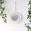 Wall Mirror with Macrame Fringes Hanging Mirrors Bohemian Decoration for Bedroom