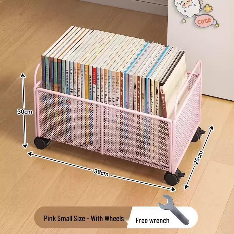 Compact Storage Cart with Casters for Bags, Backpacks, Books, and More