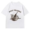 Vintage Funny Racoon T Shirt Clothes Boho Aesthetic Cute Stay Trashy Tshirt Funny Meme Sleeve Unisex Clothing Aesthetic Clothes