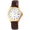 Montre - JUST - Troy - Bracelet Cuir Marron - Boîtier Acier Doré 38 Mm - Étanchéité 10 ATM