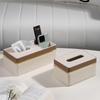 Yu Zhu Xun Light Luxury Leather Tissue Box