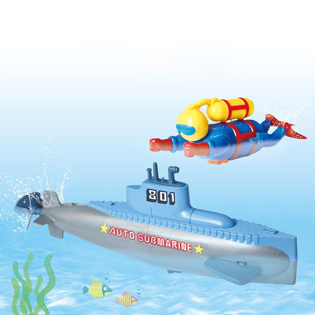 Kids Clockwork Submarine Water Toys for Children Swimming Pool Bathroom Bathtub Shower Toys