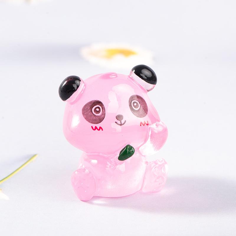 Micro Landscape Resin Decoration Glow-in-the-dark Cartoon Red Panda Decoration Desktop Car Decoration Accessories