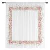Spring Flower Eucalyptus Leaf Plant Sheer Voile Curtains For Living Room Bedroom Kids Room Decor Tulle Window Treatment Drapes