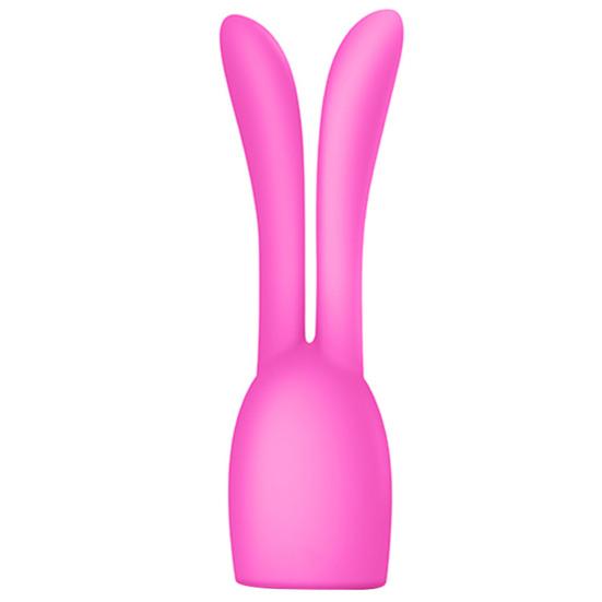 Sleeve Cover Vibrator Massager Rabbit Ear Design Silicone G Spot Vibration Hat for Couple