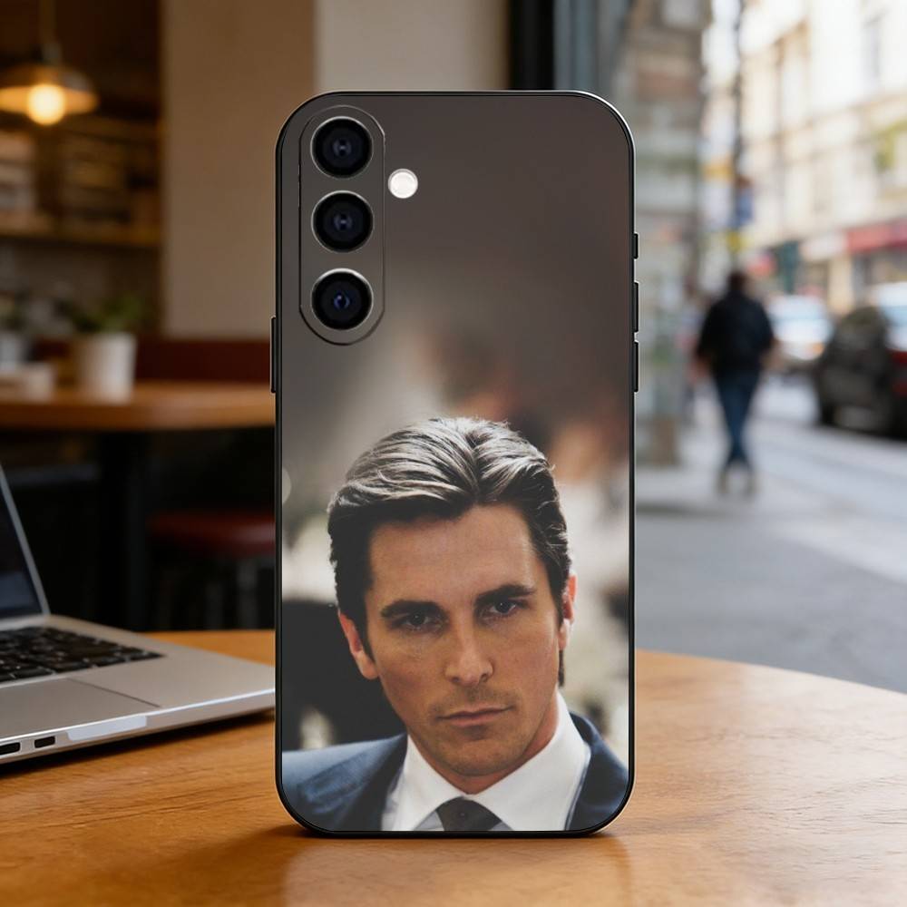 Actor C-Christian Bale Phone Case For Samsung Galaxy A73,A72,A71,A70,A53,A52,A51,Others Soft Black Cover