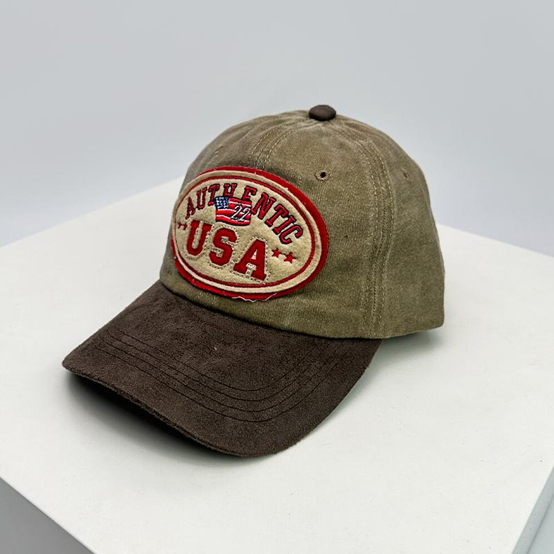 Personal Letter Embroidery Baseball Hats Breathable New Unisex Sunshade American Retro Peaked Caps Distress Versatile Street ins