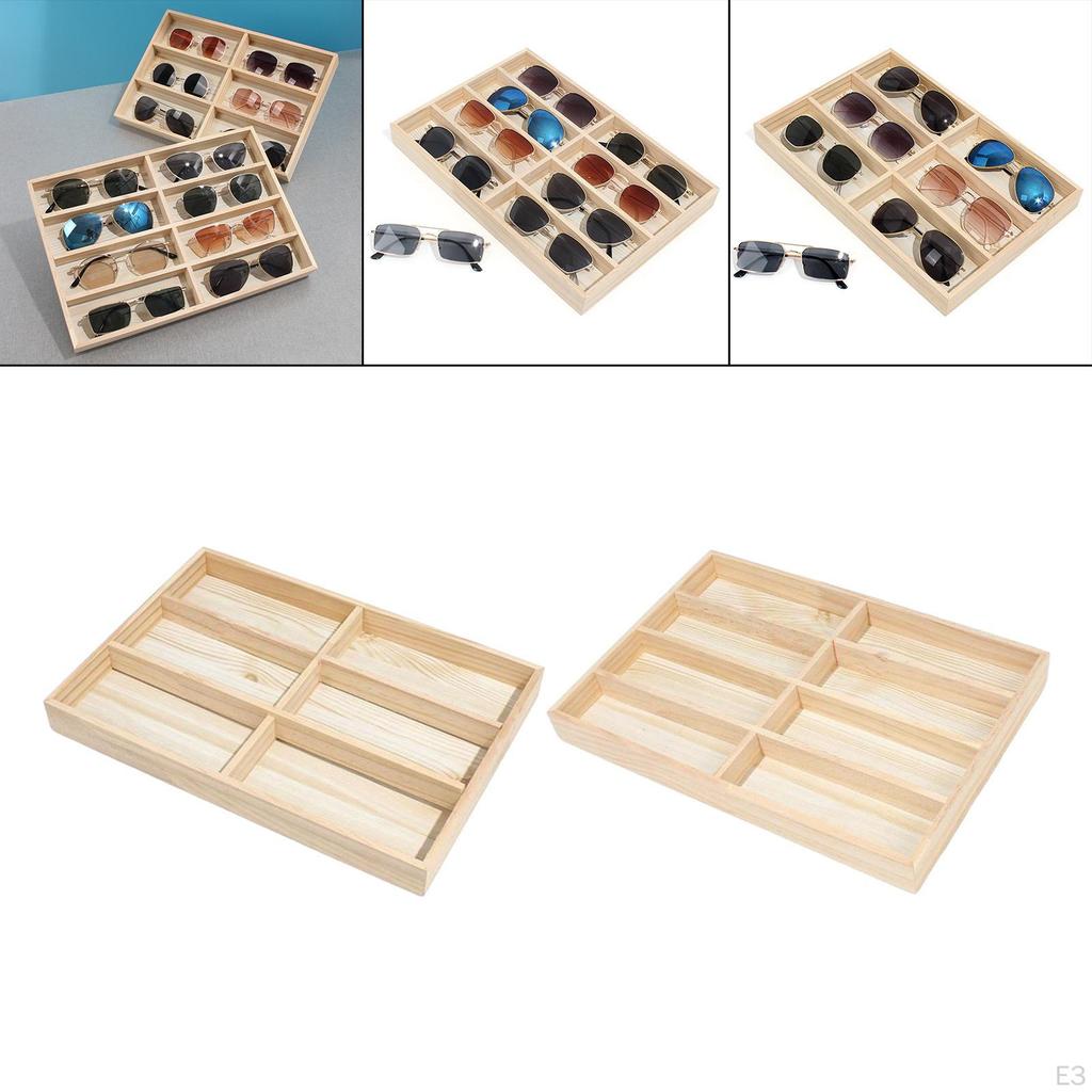 Glasses Organizer Display Box Grids