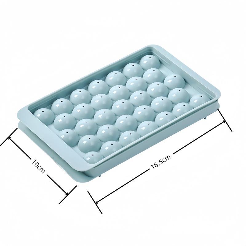 33-Grid Spherical Ice Maker: Food-Grade Round Ice Cube Tray for Home Use Bubble Wrap Packaging