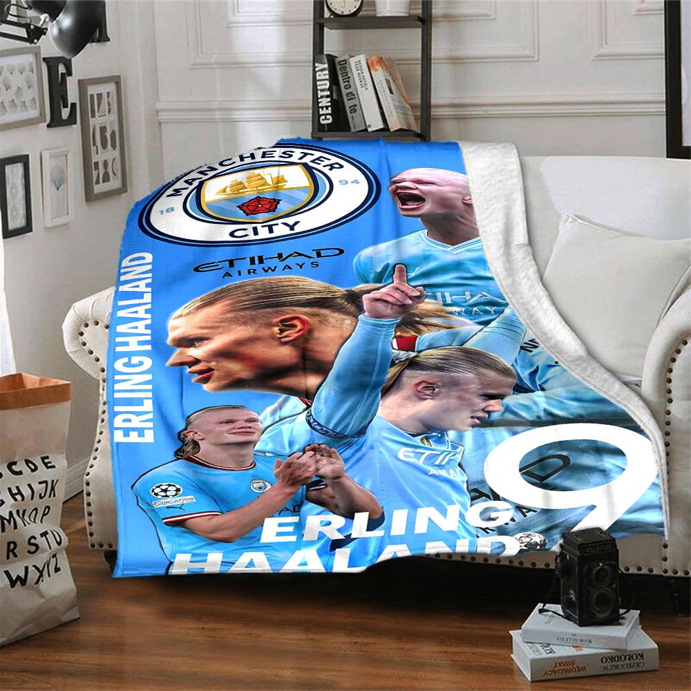 1pc Haaland13 Blanket, Gift, for Men and Women, Soft Blanket, Good for Sofa Bed Couch Travel, Lightweight Flannel Blanket