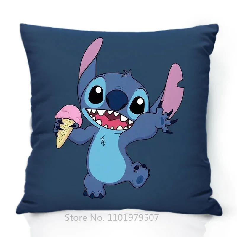 

Домашний декор Стич с мороженым: Веселые мультяшные наволочки с рисунком, наволочка для подушки, подходит для дивана, спальни, автомобиля 16x16Inch