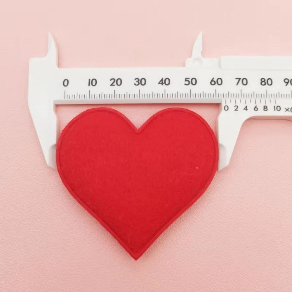10/30PCS New Romantic Red Heart Petals Perfect 6.5cm DIY Felt Heart Ornaments Valentine Decoration Wedding Birthday Party Decor