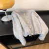 Cardigan sweater women's autumn soft waxy mohair knitted sweater loose top
