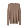 Le Kasha 2026 Women's 100% Cashmere Sweater: Ribbed Round Collar, Long Sleeve, Twelve Gauge Single Thread