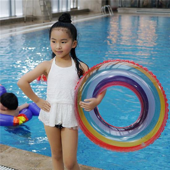 Exterior Îmbunătățit Mișcare de Înot Culoare Curcubeu Transparent Adulti Copii Flotabilitate Gonflabilă Swi