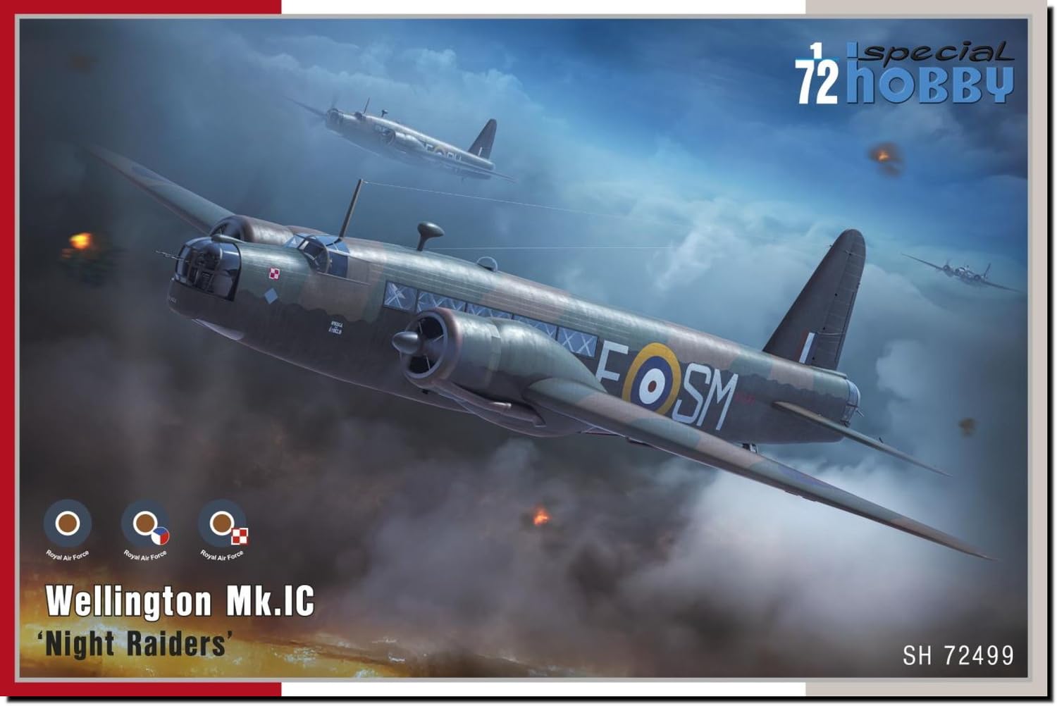 

Special Hobby 1/72 British Vickers Wellington Mk.IC Night Bomber Plastic Model SH72499 (Airplane)