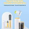 Tragbares Babyflaschen-Reinigungsset mit Silikon-Saugerbürste, PP-Material, magnetischem Trockenständer, Standardkaliber, hergestellt in China