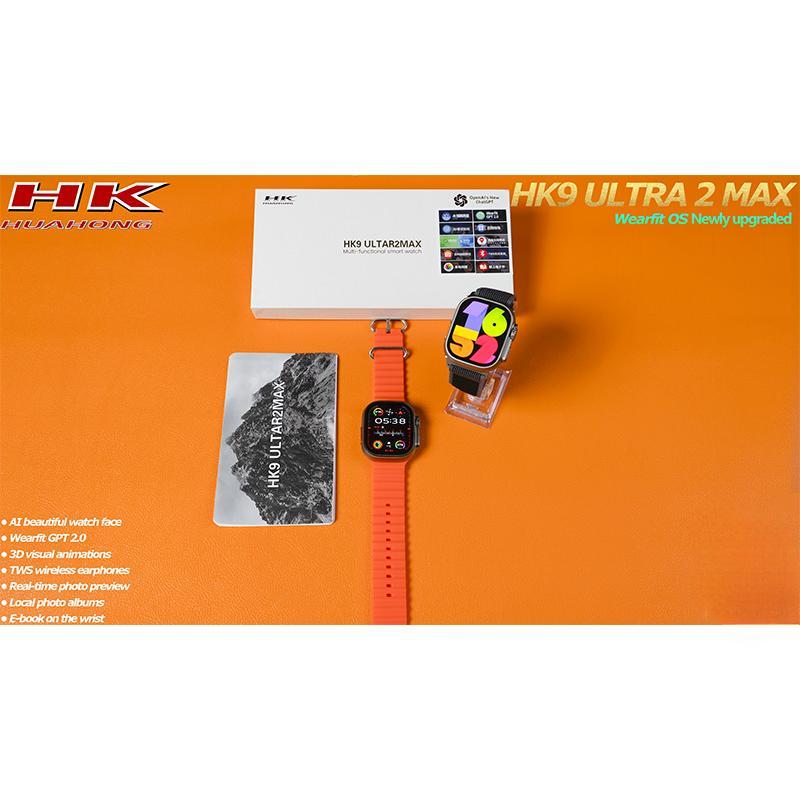 HK9 ULTRA 2 MAX AMOLED Smart Watch Men Women ChatGPT NFC Compass Photo Album Heart Rate Bluetooth Call Sport Smartwatch Upgraded