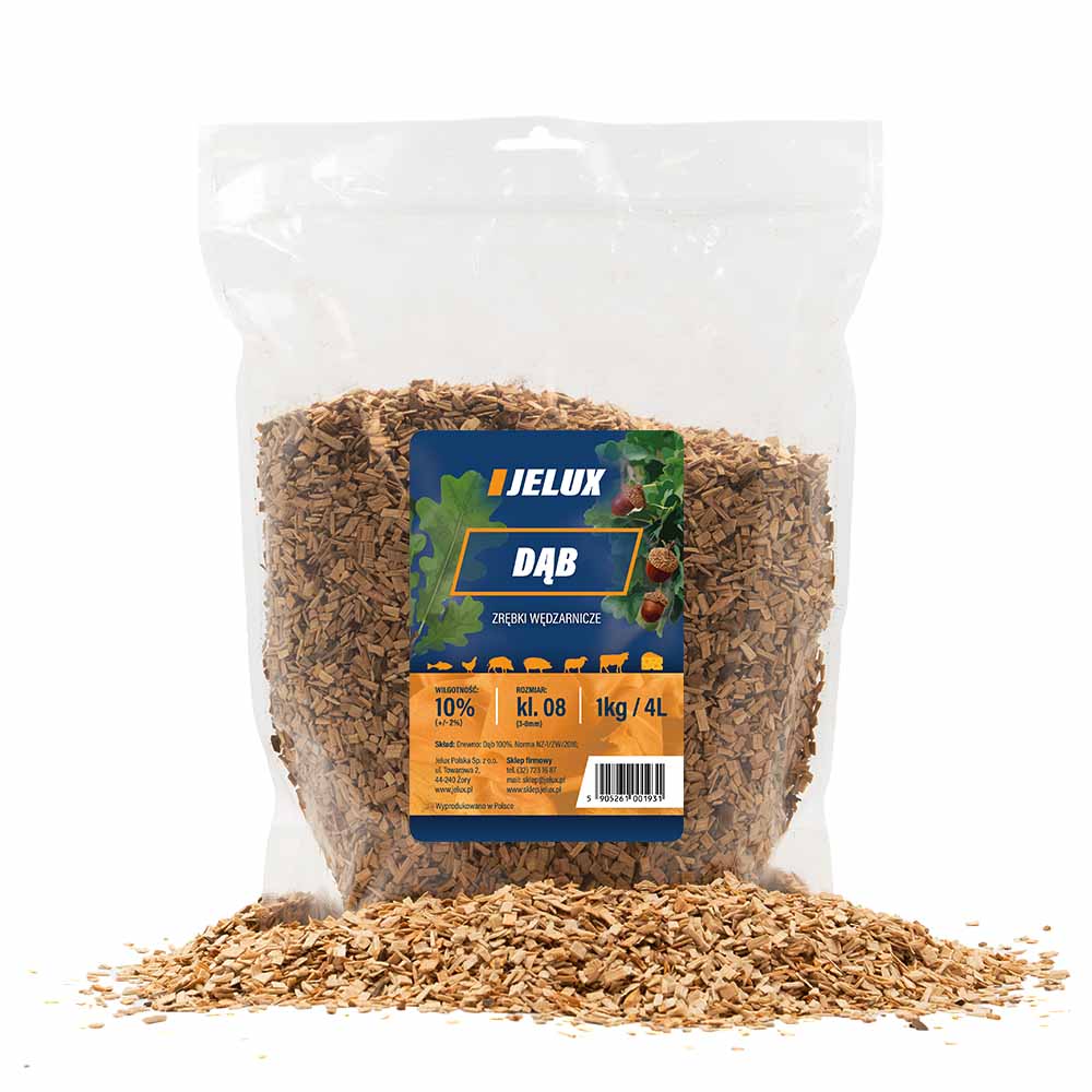 Oak Smoking Chips Grade 08 1Kg
