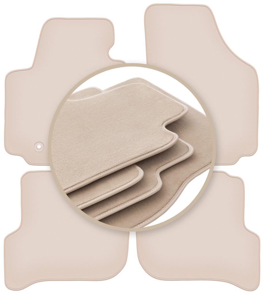 PREMIUM beige floor mats for: Seat Altea XL minivan 2006-08.2008